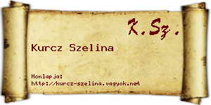 Kurcz Szelina névjegykártya